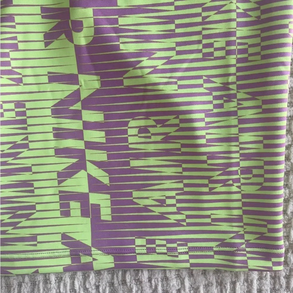 NWT NIKE AIR  crop lavender and pistachio / lime green graphic print‎ tank top S - Picture 6 of 8